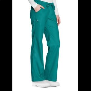 Teal Women's Drawstring Waist Scrub Pants